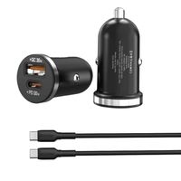 Moxom MX-VC33 30W PD Dual Car Charger Type-C To Type-C Cable